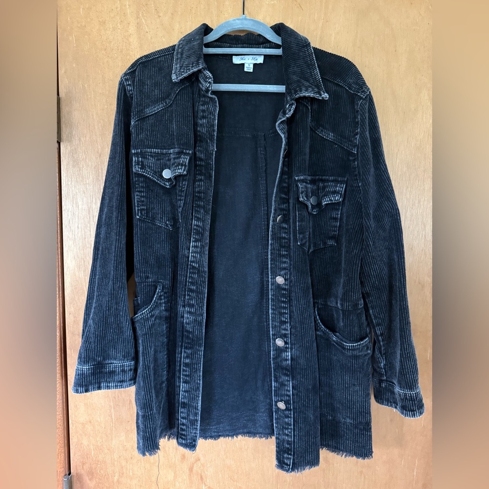 She + Sky Dark Corduroy Jacket